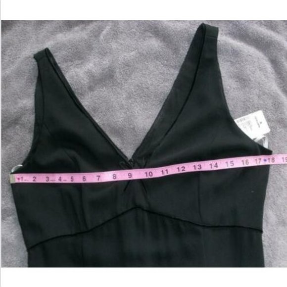 Marchesa Notte Black V-Neck Crepe Gown Dress 10 - Picture 7 of 7